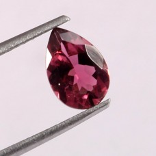 Pink tourmaline 9x6mm pear faceted 1.05 cts